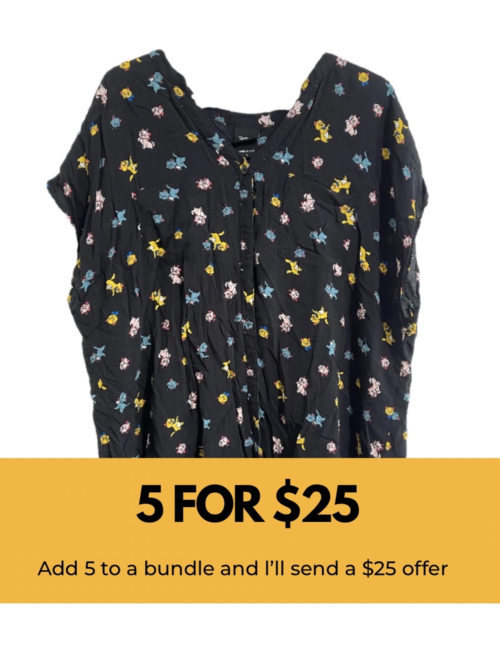 Aristocrats Black Cap-Sleeve Blouse